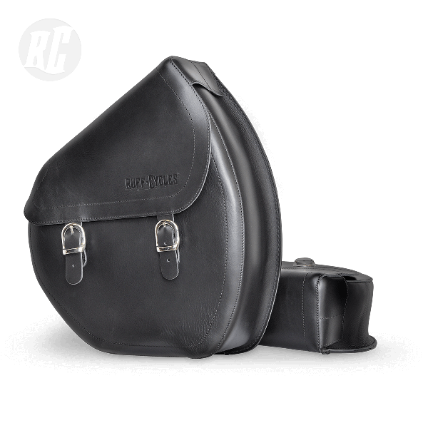 Ruff Cycles Saddle Bag Leather Black - The Ruffian