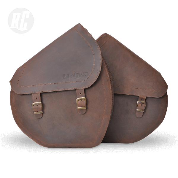 Ruff Cycles Saddle Bag Leather Right Brown - The Ruffian