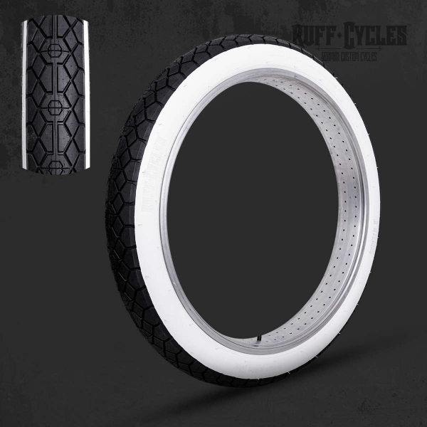 Tire Tyron 26"x3.0 White Wall - Ruff Cycles
