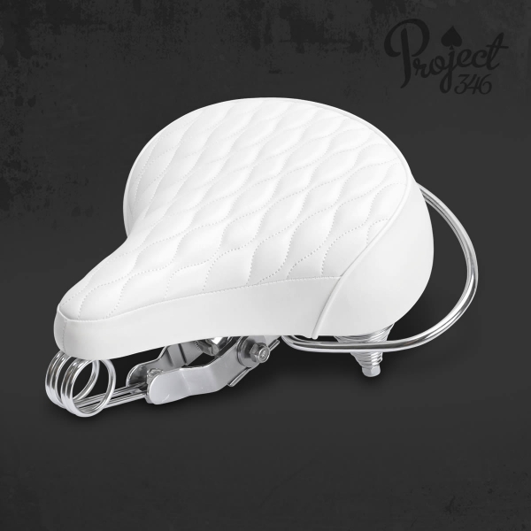 Project 346 - Diamond Saddle Seat - White - Ruff Cycles - Basman