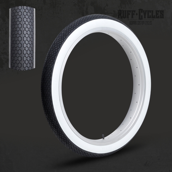 Tire Ruffer V2 26"x3.0 Whitewall - Ruff Cycles