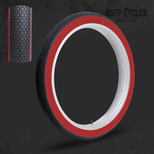 Tire Ruffer V2 26"x3.0 Red Wall - Ruff Cycles