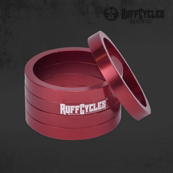 Ruff Cycles Headset Spacer Set 1 1/8" - Red